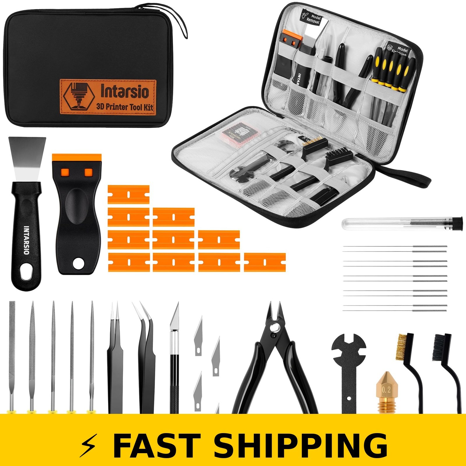 Intarsio 34pcs 3D Printer Tools Kit for All Printers