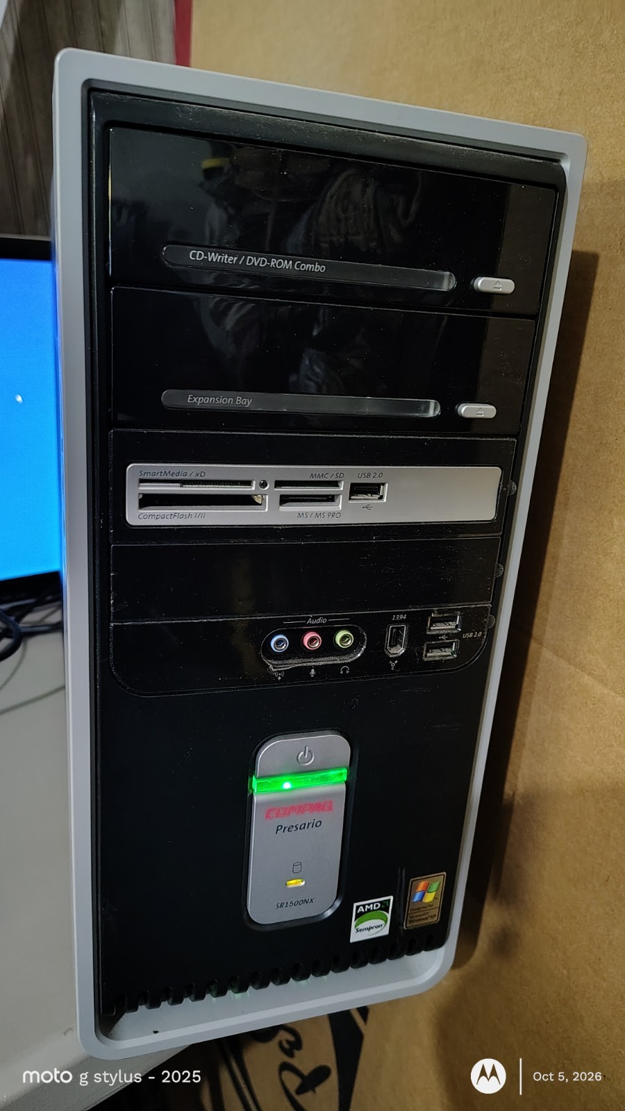 Compaq Presario SR1500NX Amd Sempron 3000+ 2ghz Win XP Works Great Tower Only
