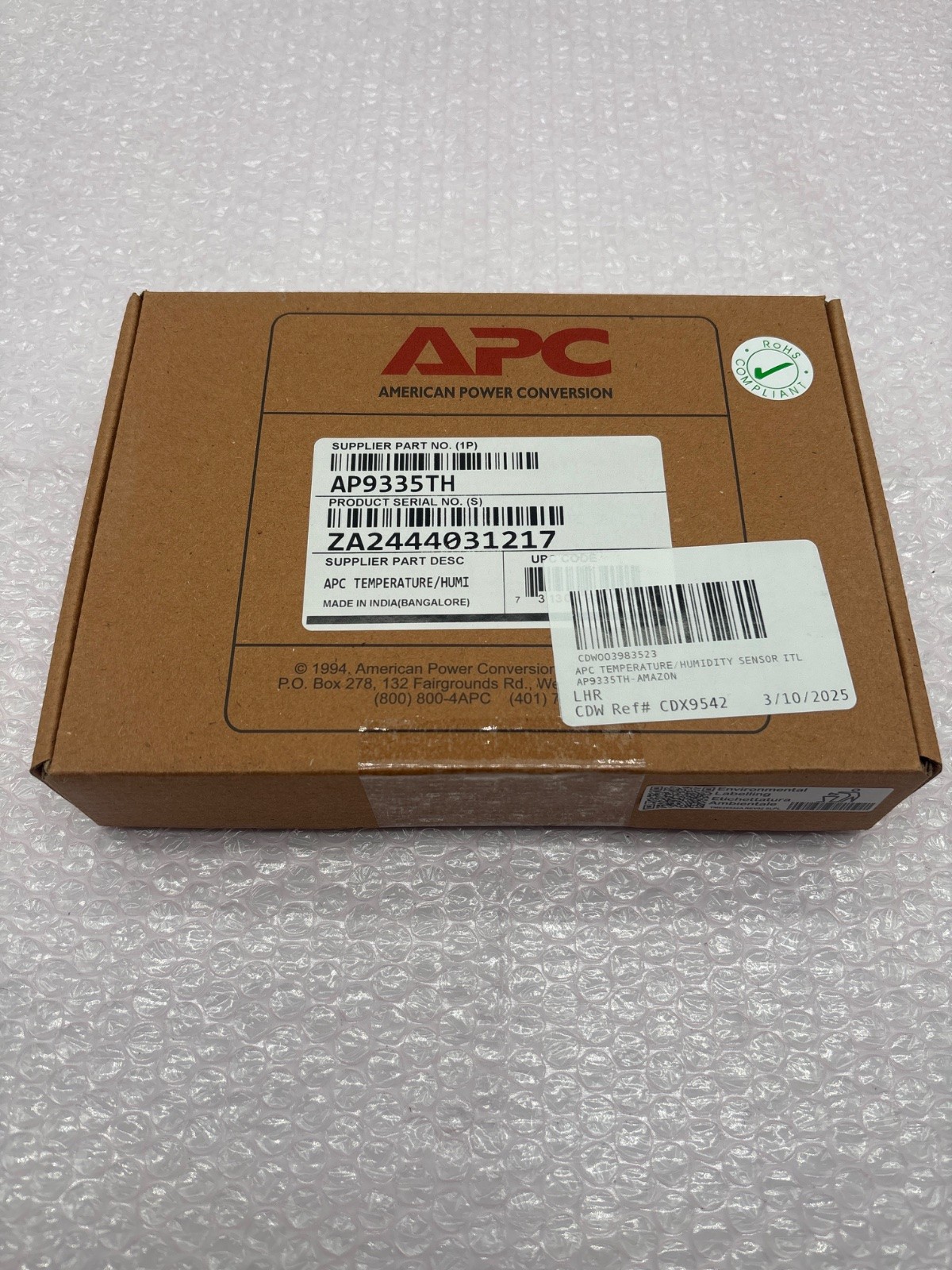 APC AP9335TH Temperature Humidity Sensor New Sealed NetBotz RoHS