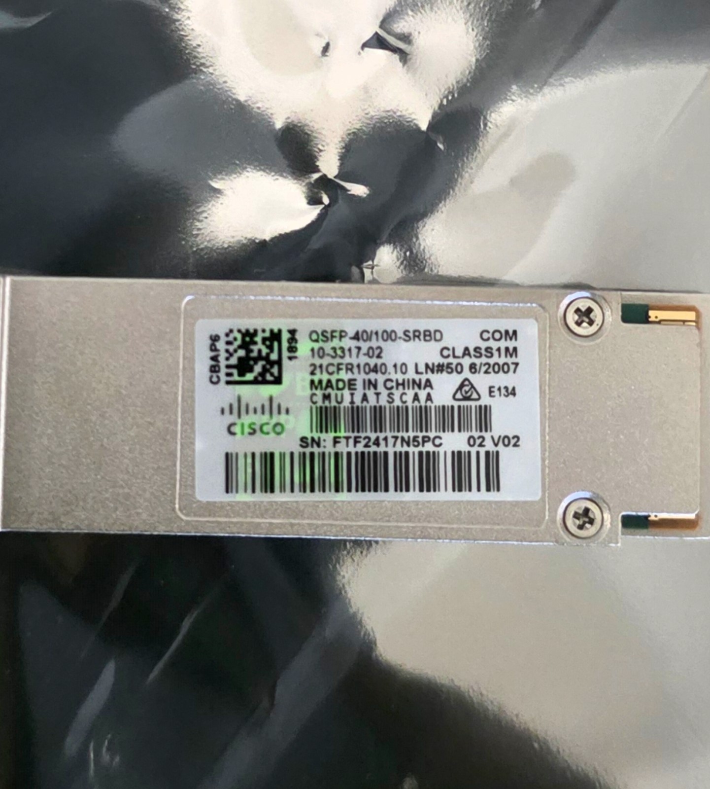 Cisco QSFP-40/100-SRBD Transceiver Module (with Hologram)