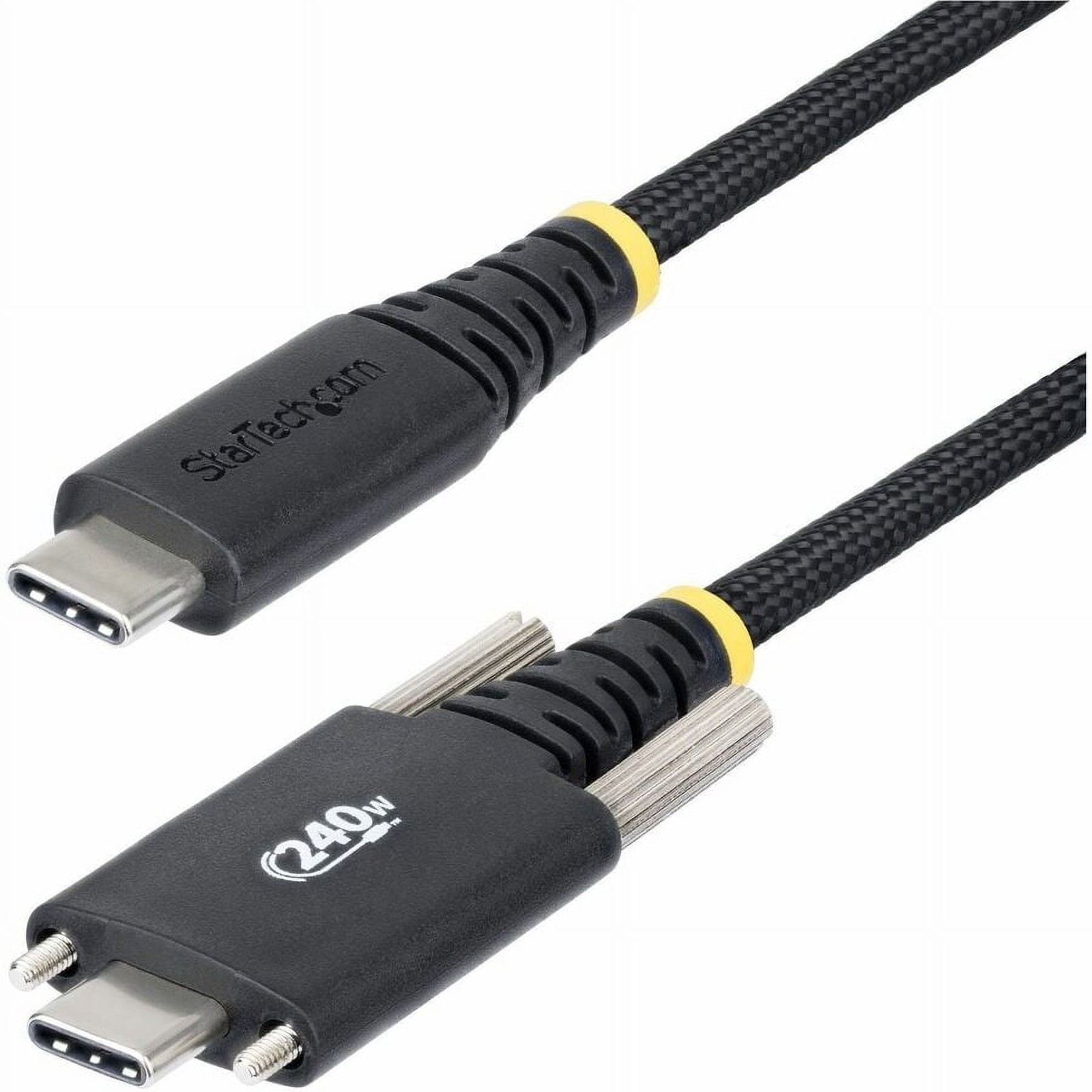 Used StarTech.com 6.6ft [2m] USB-C Charging Cable, Side Screw Locking ...