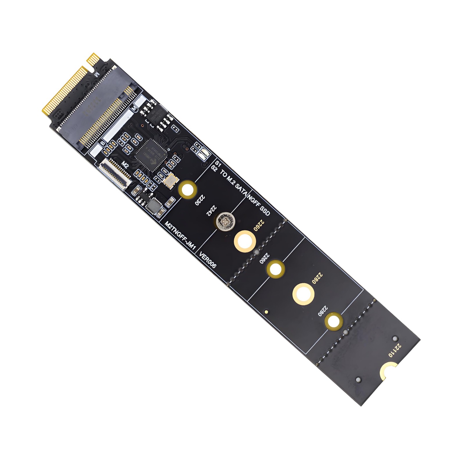 SATA NGFF Key B+M SSD to NVME MKey Host Motherboard Desktop Adapter Converter...