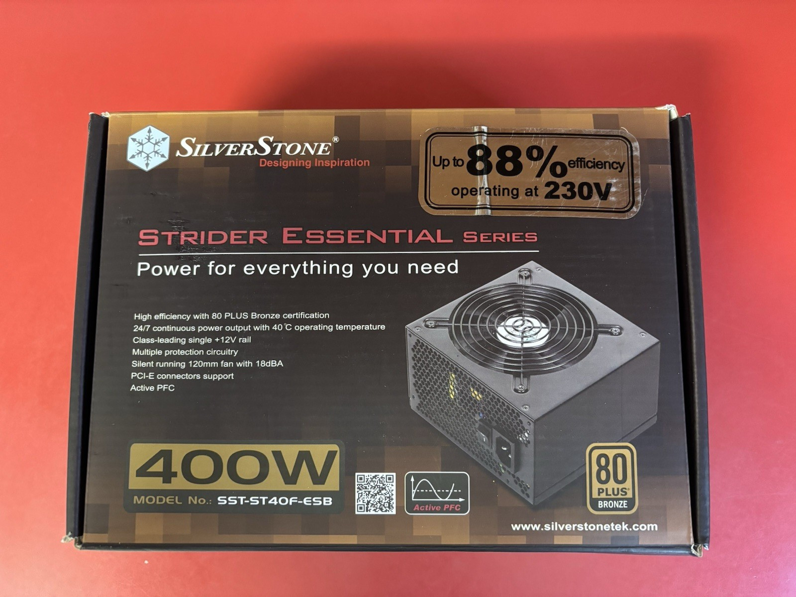 NEW SilverStone Strider Essential Series 80Plus Bronze 400W SST-ST40F-ESB