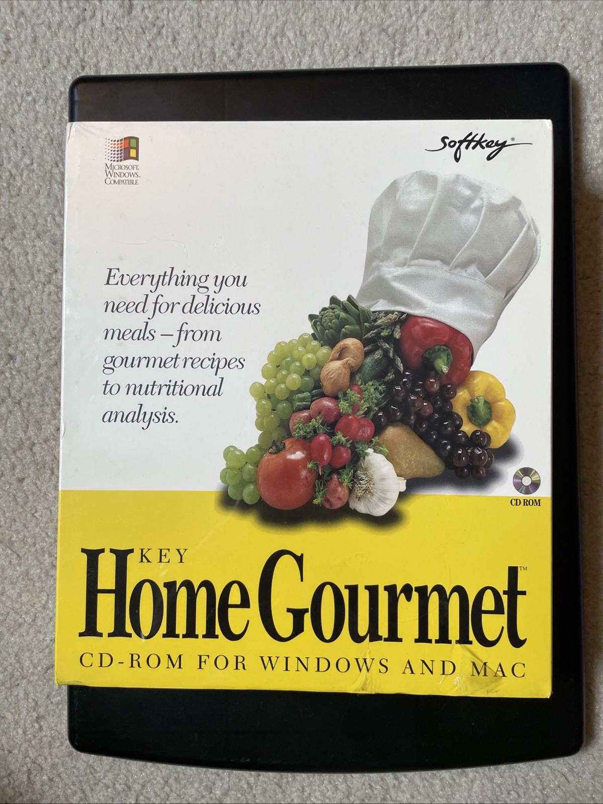 Vintage SoftKey Key Home Gourmet CD-ROM for Windows and Mac NOS *Sealed*