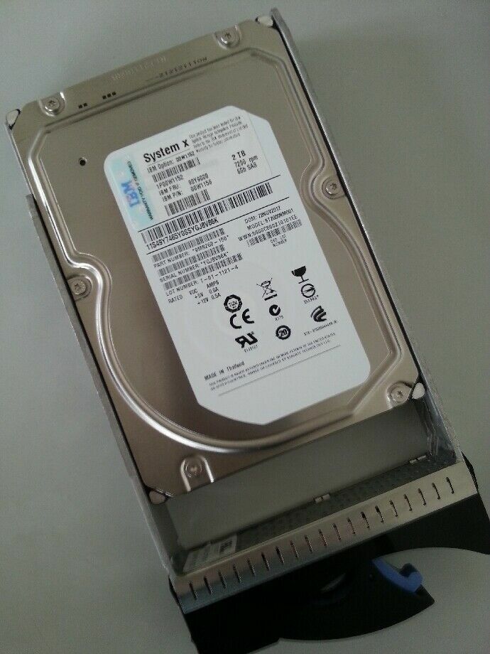 IBM 2TB 00W1152 90Y9000 00W1155 2TB 7.2K 6G 3.5" SAS HARD DRIVE DS3512 EXP3512-