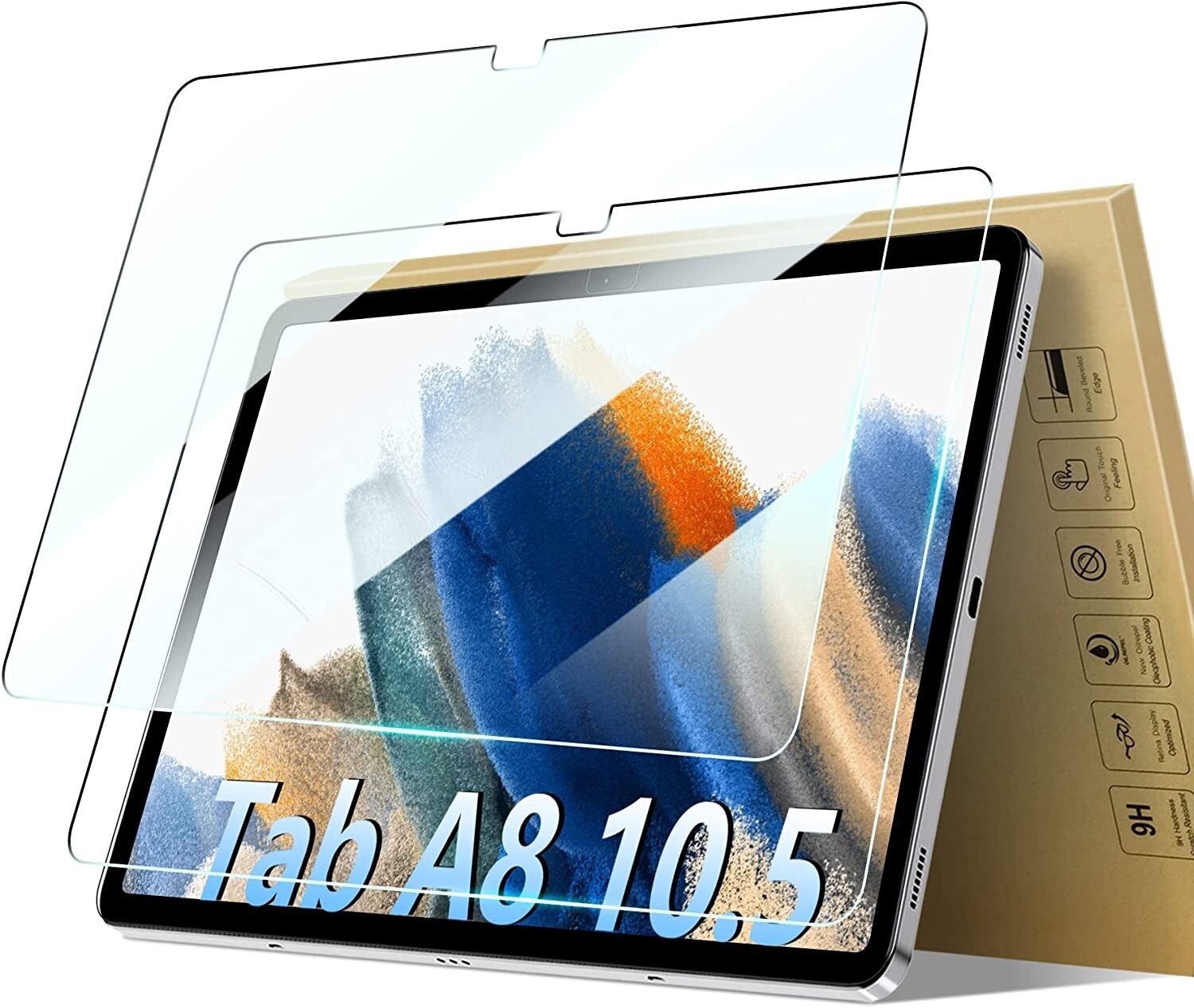 (2 PCS) Screen Protector for Samsung Galaxy Tab A8 10.5" Tempered Glass X200/205