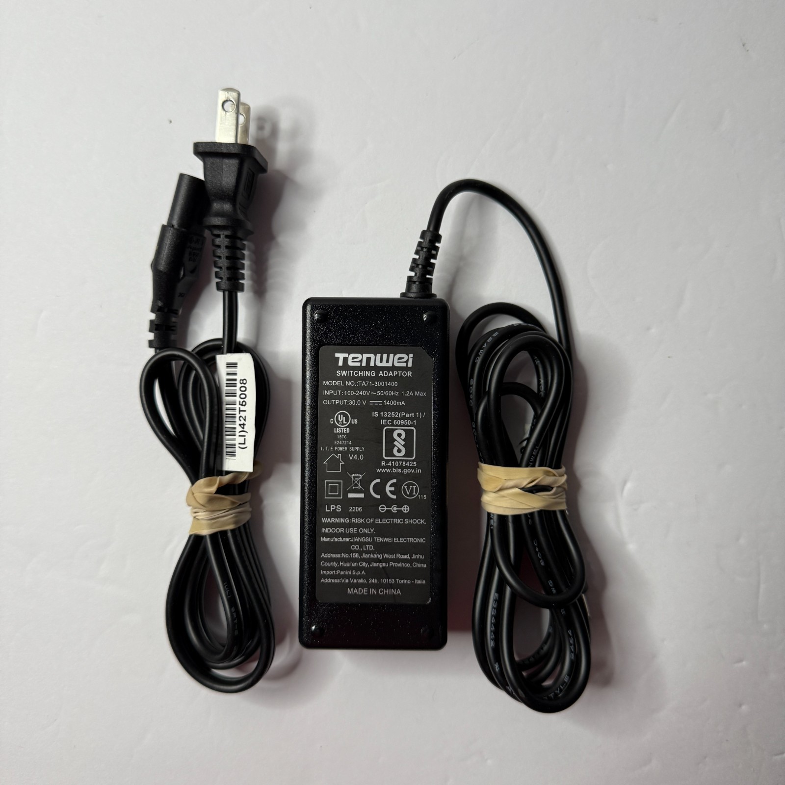 (LOT OF 9) OEM Tenwei 30V 1.4A Switching AC/DC Adapter Power Supply TA71-3001400