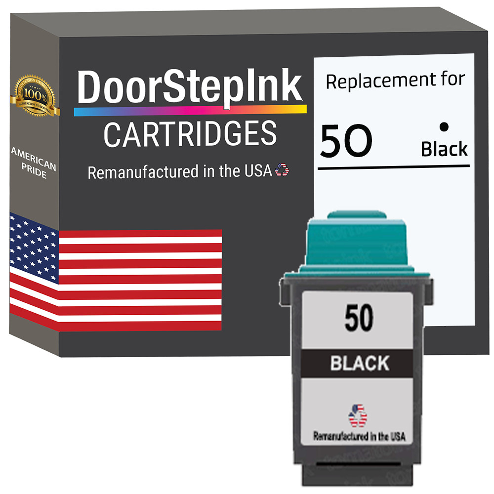 DoorStepInk Compatible Ink Cartridges for Lexmark #50 Black-USA