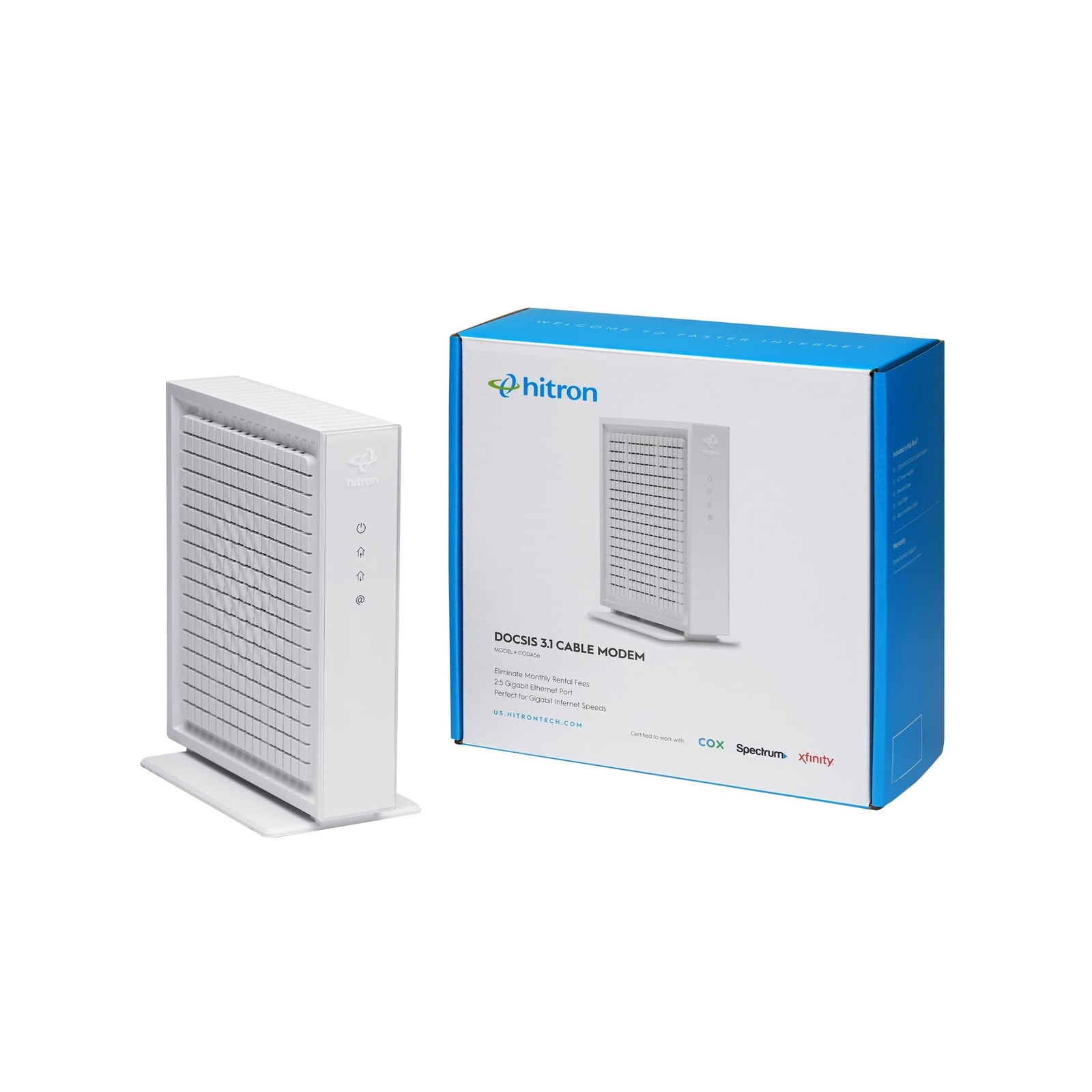 Hitron CODA56 Multi-Gigabit DOCSIS 3.1 Modem | Pairs with Any WiFi Router or ...