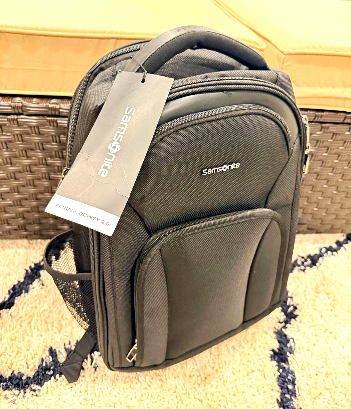 Samsonite Fanueil Quincy 2.0 Black Padded Polyester Backpack for 15" Laptop
