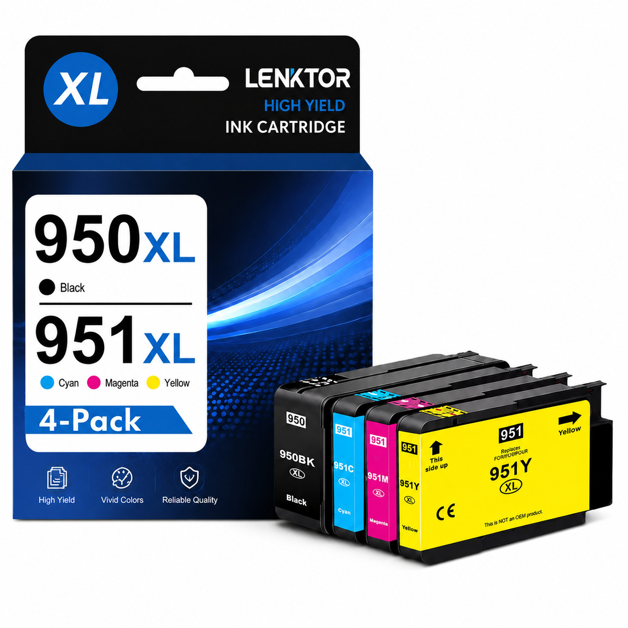 950XL 951XL Combo 1BK 3Color Ink for OfficeJet Pro 8610 8620 8630 8640 8660