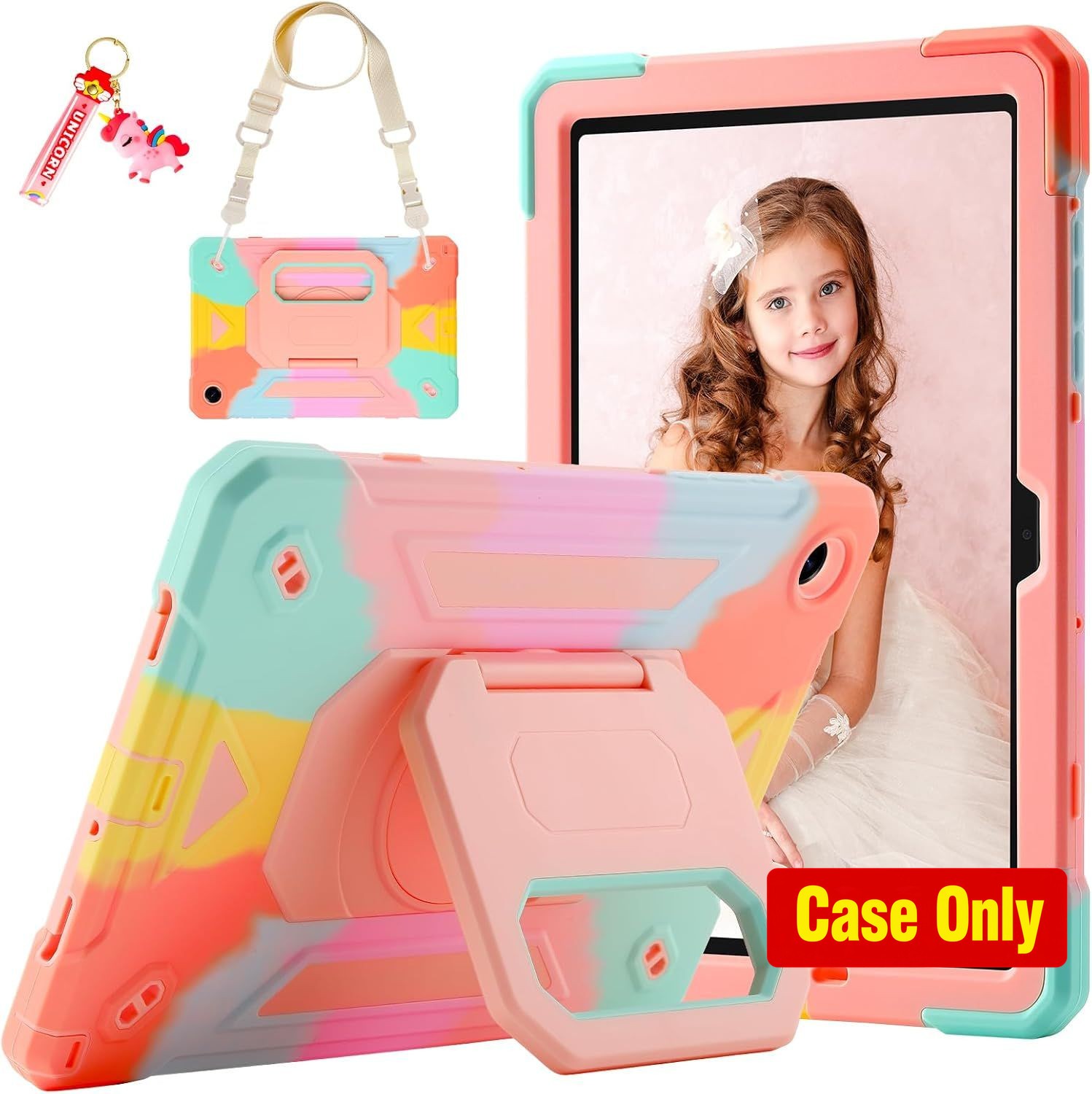 Case for Galaxy Tab A11+ 11 inch, Rotating Grip Magic Stand, Upgraded Military C