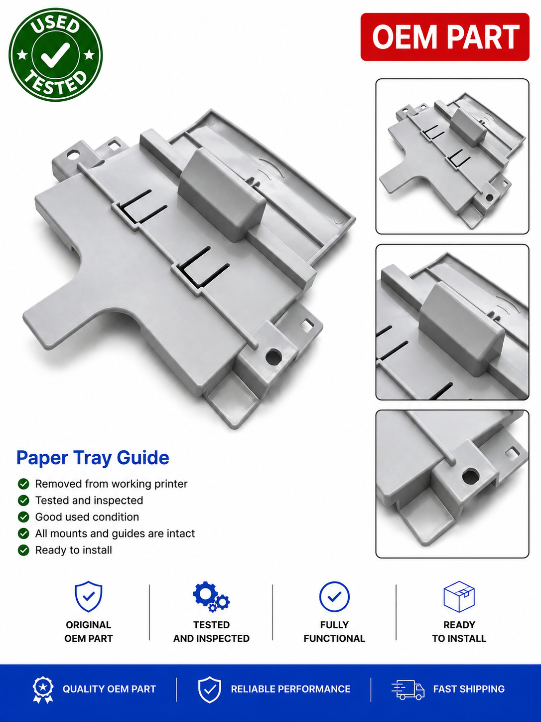 Genuine HP Color LaserJet CP2025 Top Output Tray Panel Cover - RC2-3602