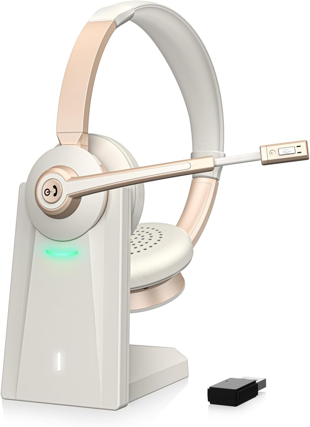 Wireless Headset with Microphone, Bluetooth Headset with Mic AI Noise Canceli...