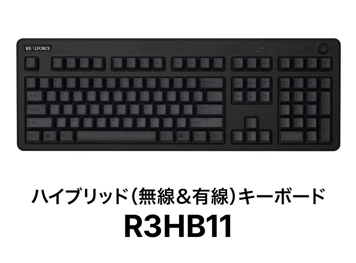 Topre R3HB11 REALFORCE R3 Keyboard Bluetooth US Layout 108 keys All 45g Black
