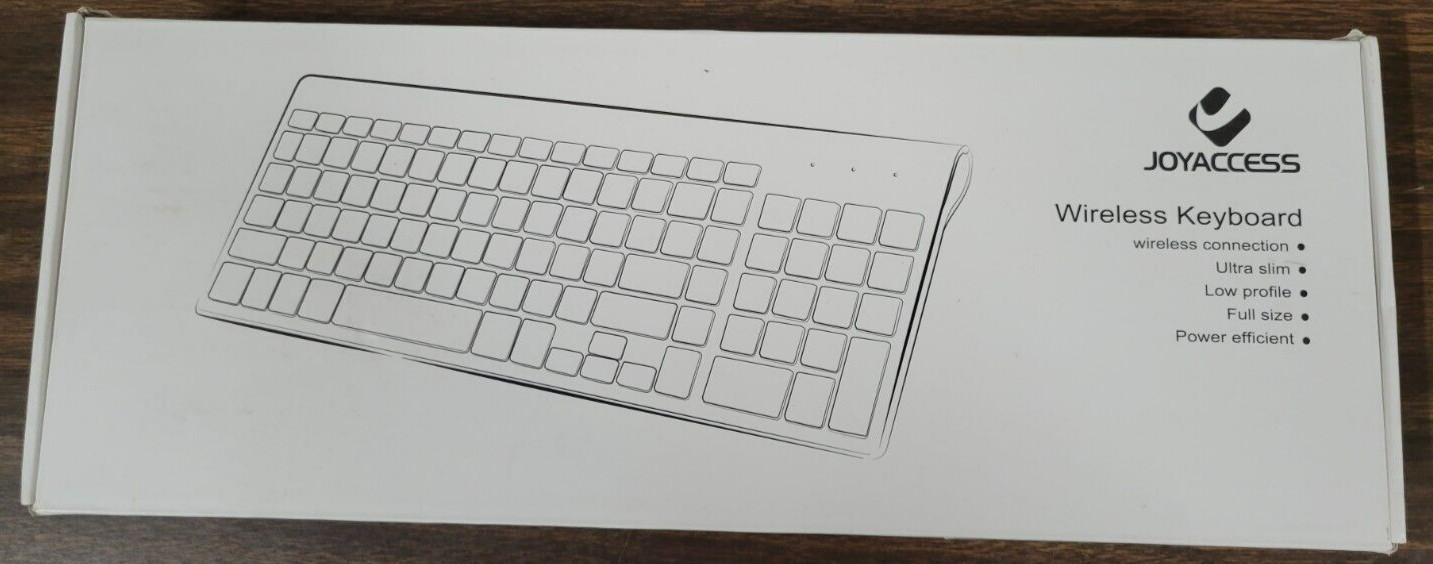 J JOYACCESS Wireless Keyboard, 2.4G Slim Compact Wireless Keyboard + Numeric Pad