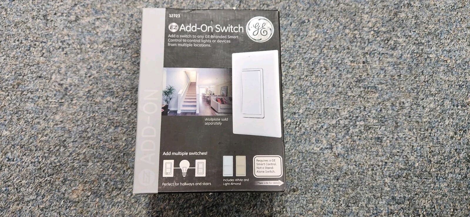 GE 12723 In-Wall EZ Add-On Switch Smart Control Lighting Controller