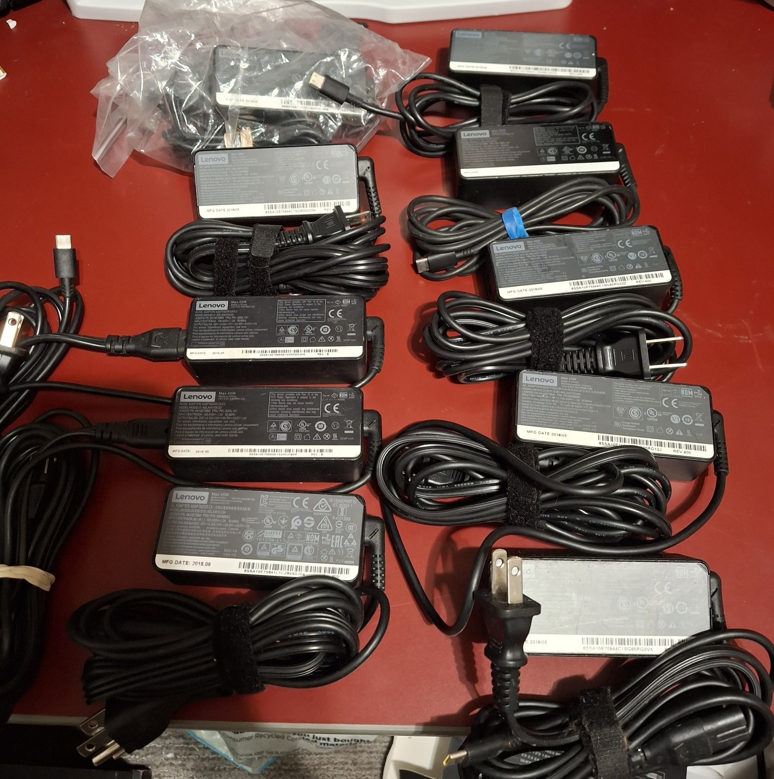 LOT x10 Lenovo 45W USB-C Power Adapter Charger for Chromebook Laptop etc TESTED