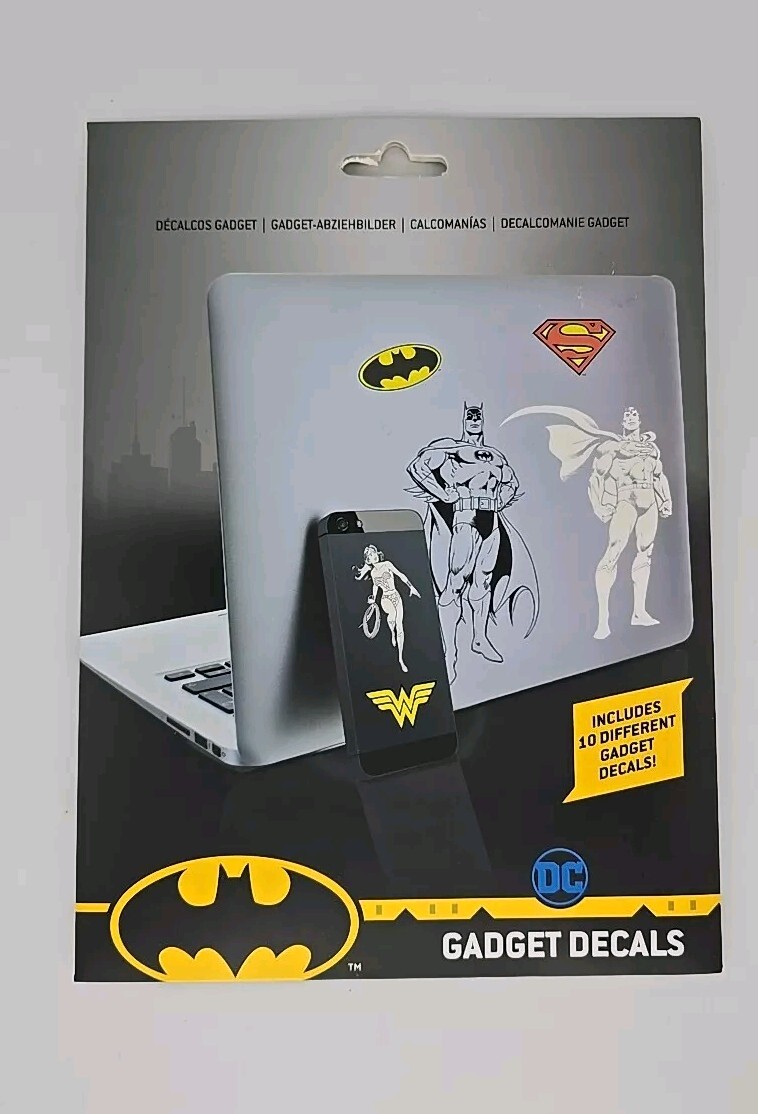 DC Marvel Gadget Decals Batman WonderWoman SuperMan Waterproof Removable Sticker