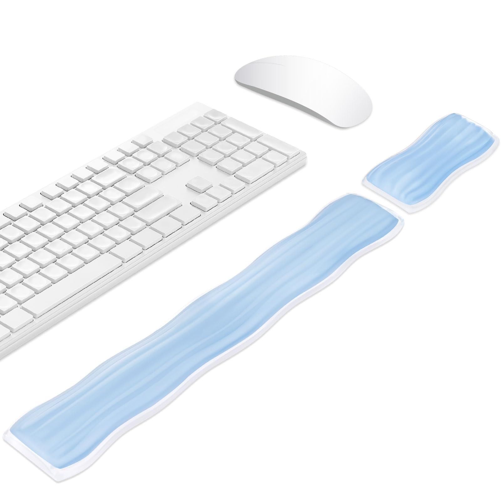 Green Gel Wrist Rest Computer Keyboard Mouse Pad Clear Ergonomic Support