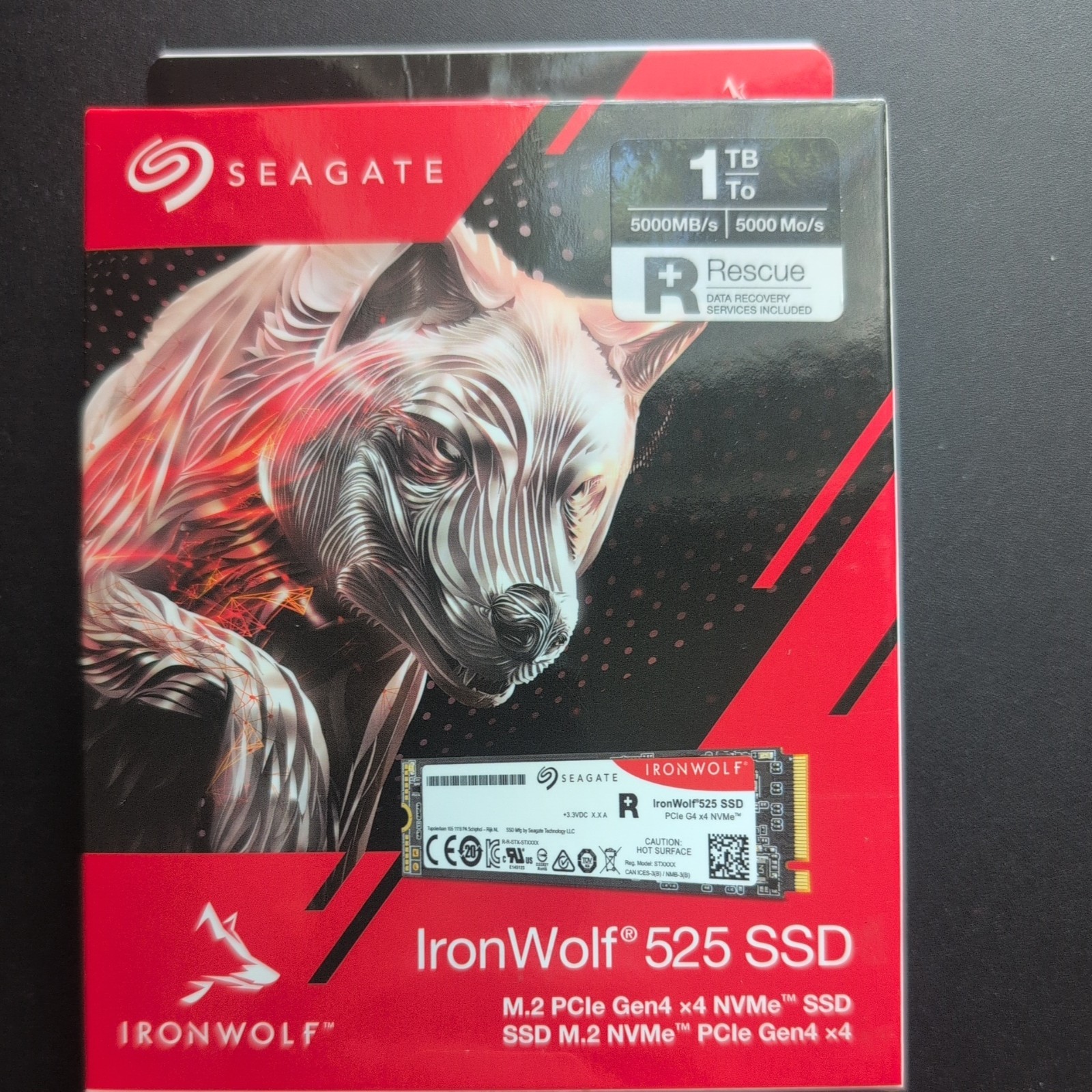 Seagate IronWolf 525 1TB NVMe PCIe Gen4 M.2 SSD ZP1000NM30002