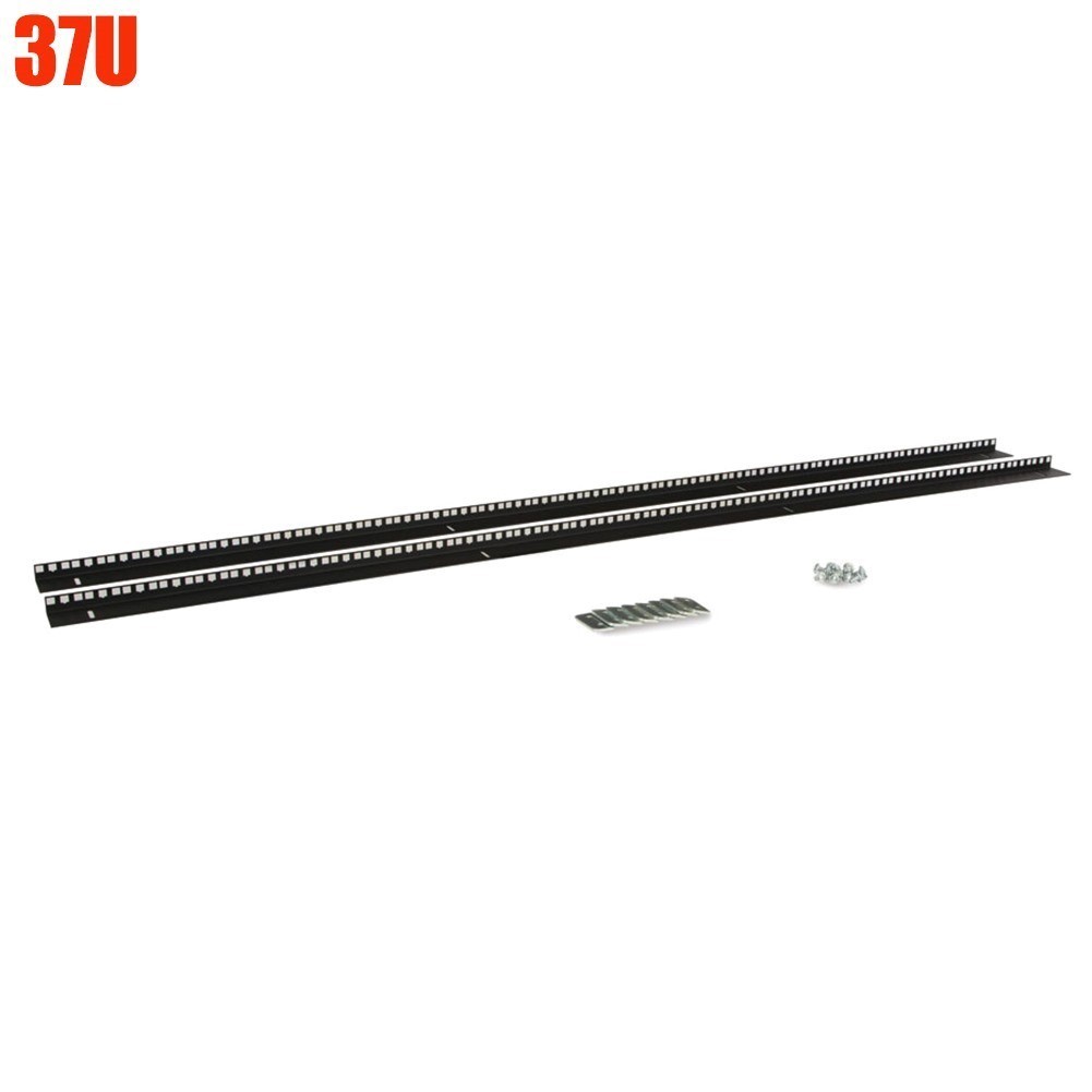 2 Pcs 37U Wall Mount Server Cabinet Vertical Rail Adjustable Swing Out & Fixed