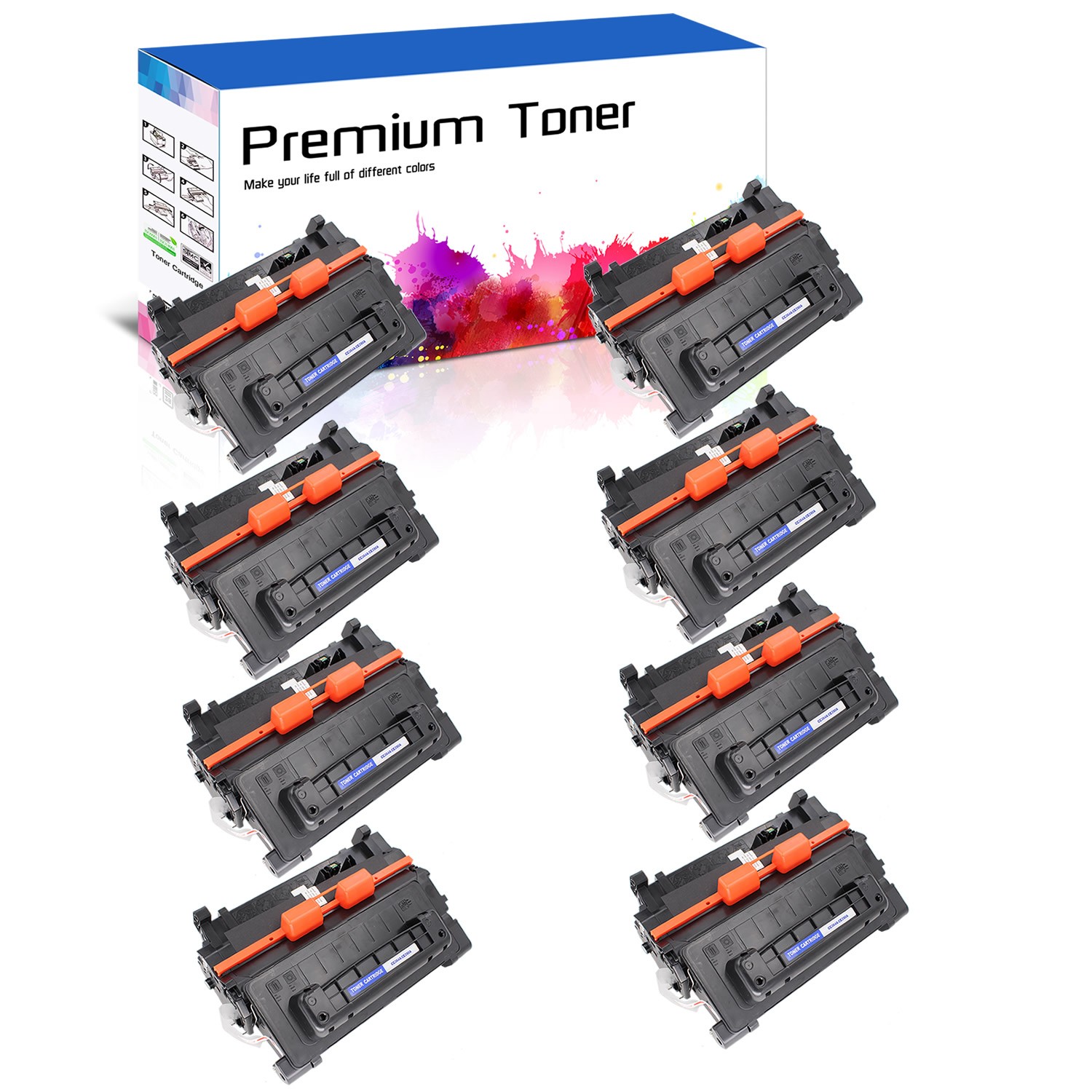 8PK CC364A 64A Toner Compatible with HP LaserJet P4515n P4515tn P4014dn P4014n