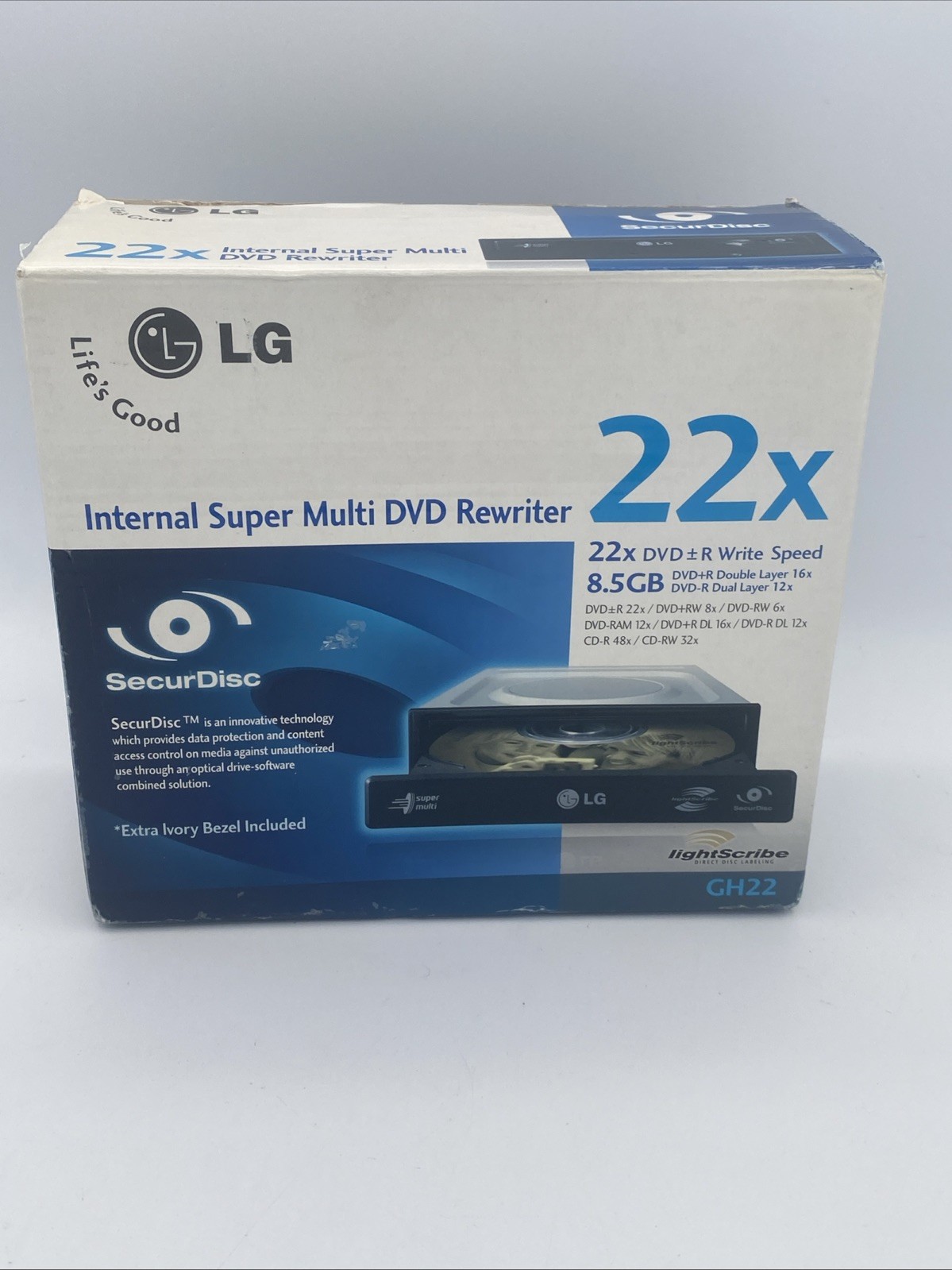 LG GH22  Super Multi DVD Rewriter 22x Super Multi Rewriter GH22 Open Box