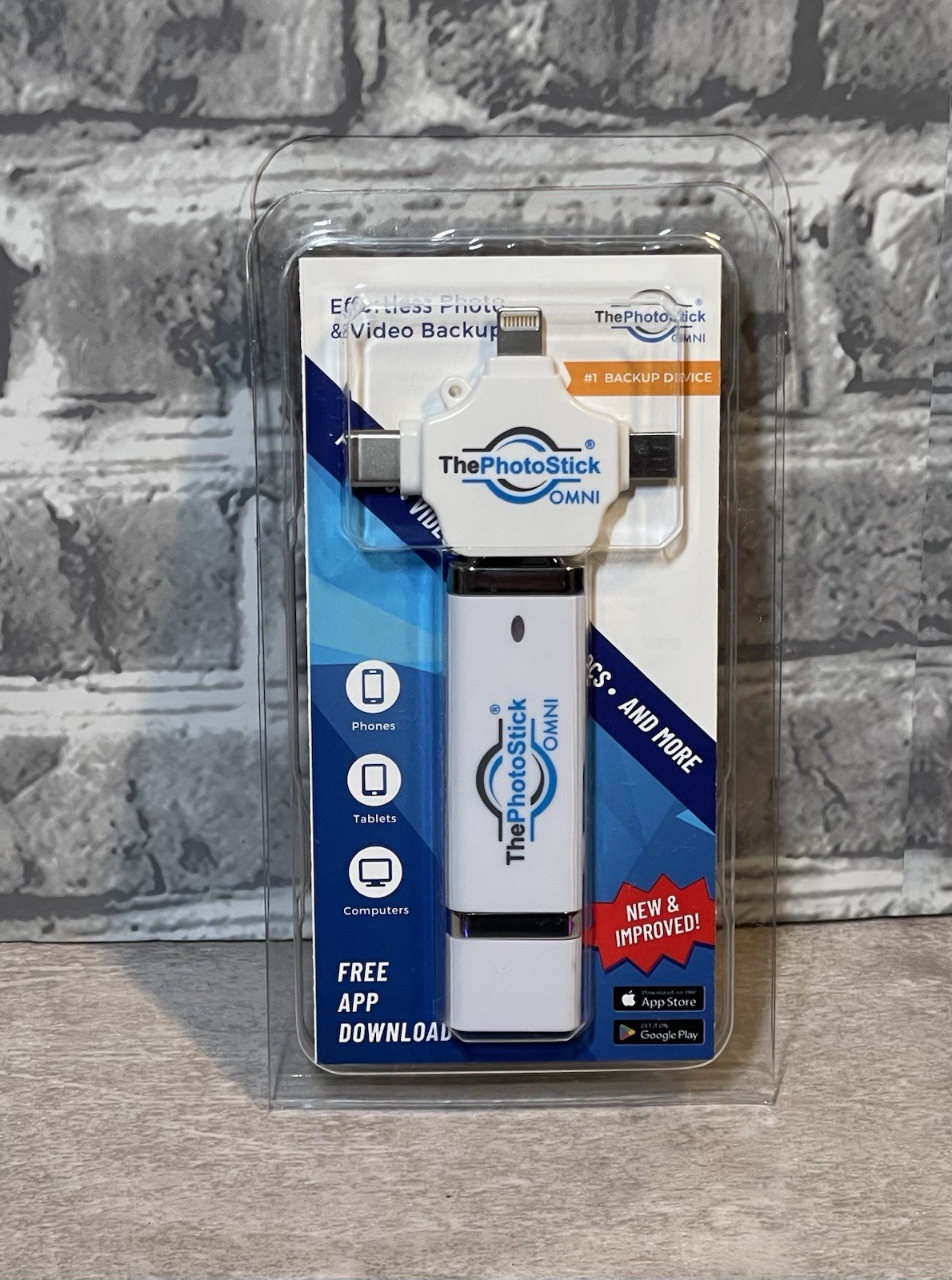 The PhotoStick Omni 64GB For All Devices- Cell Phones, Laptops & PCs. Open Box