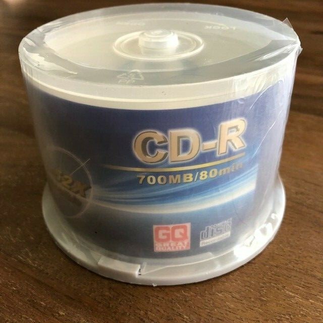 GQ Great Quality CD-R 1-52x Compatible 700MB 80 Min (50 Pack Spindle) NEW