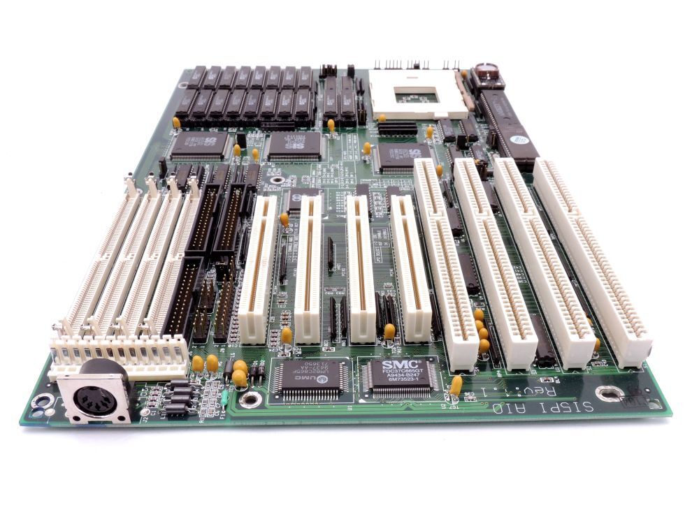 ECS SI5PI AIO REV. 1x Baby-AT Retro Motherboard Socket 4 Motherboard 512KB Cache
