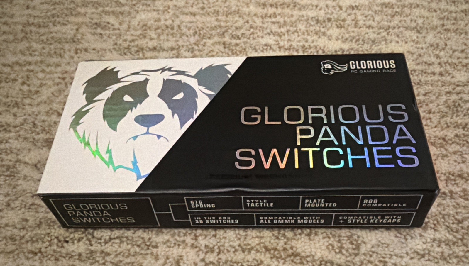 Glorious Panda Unlubed Mechanical Keyboard Switches – 36 Pack