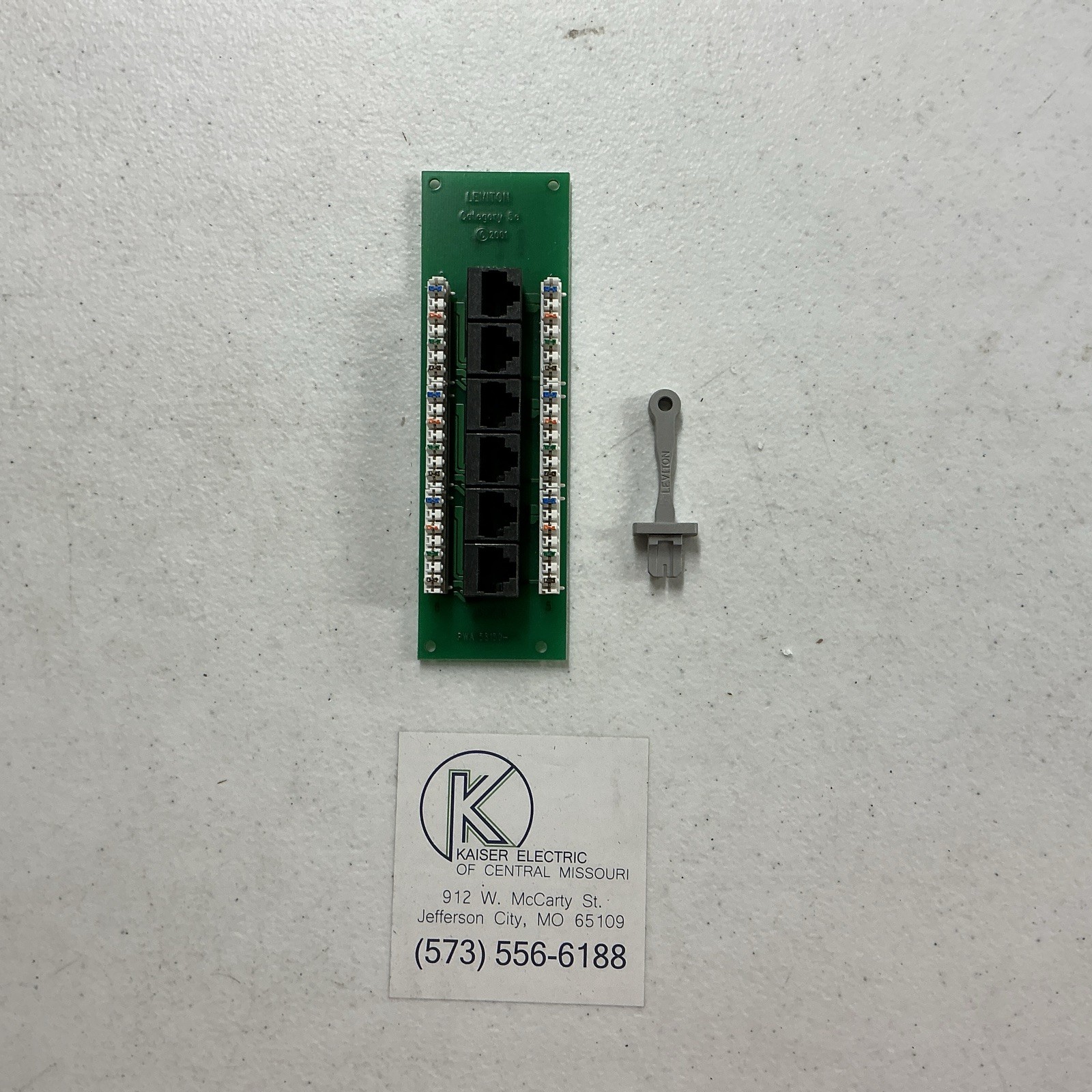 Leviton 47603-C5 Category 5E Voice and Data Expansion Board , Green