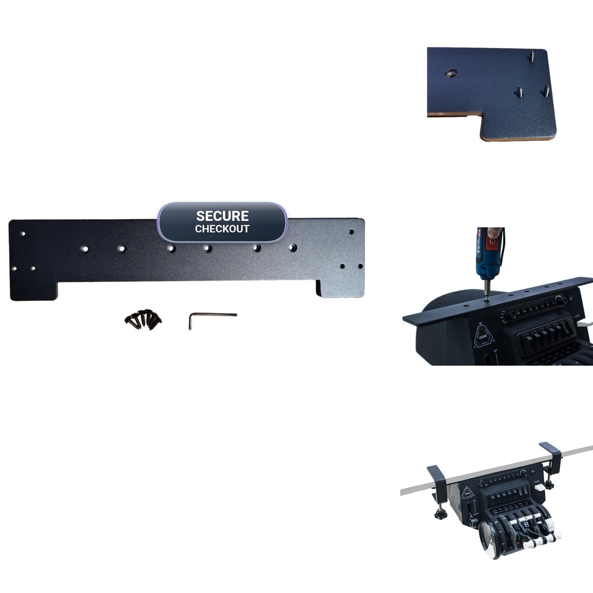Meza Mount Desk Mount for Honeycomb Bravo Throttle Quadrant Alpha Flight
