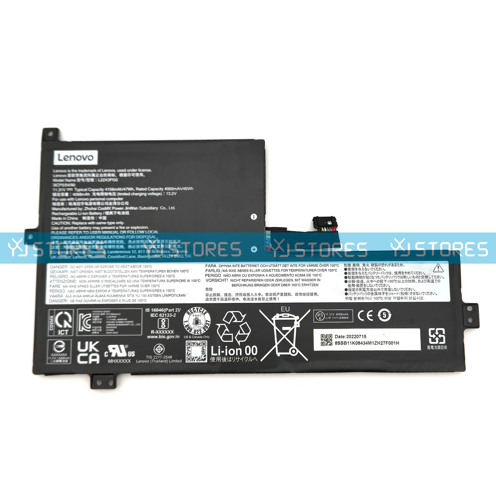 Genuine L22M3PG0 L22X3PG0 Battery for Lenovo 100e 300e 500e Yoga Chromebook Gen4