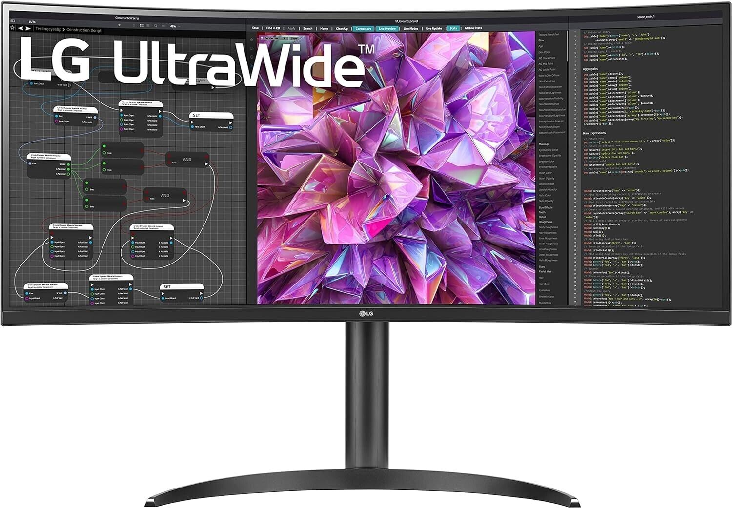 LG UltraWide QHD 34-Inch Curved Computer Monitor 34WQ73A-B, IPS with HDR.