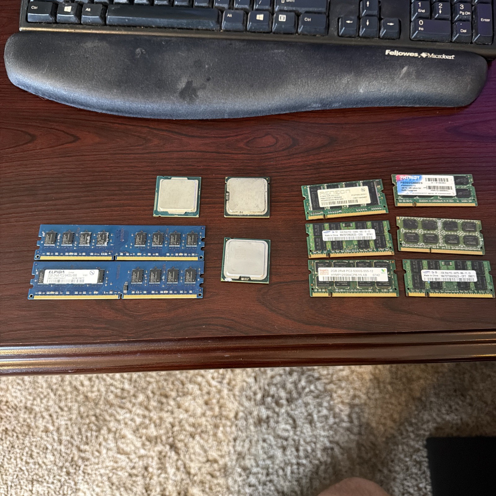 Misc Pc Ram And Cpu Lot
