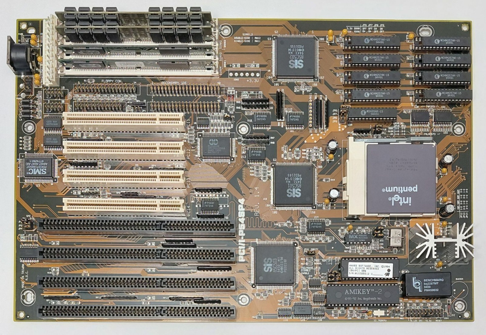 ASUS PCI/I-P54SP4 Socket 5 ISA Retro Motherboard + Pentium 100MHz + 32MB RAM