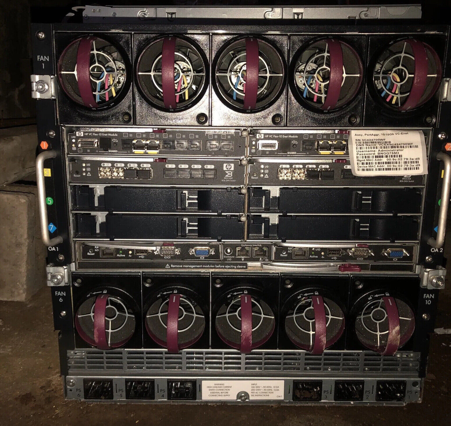 PRICE DROP HPE C7000 Blade Enclosure with 7 blades (SeeDescription for details)