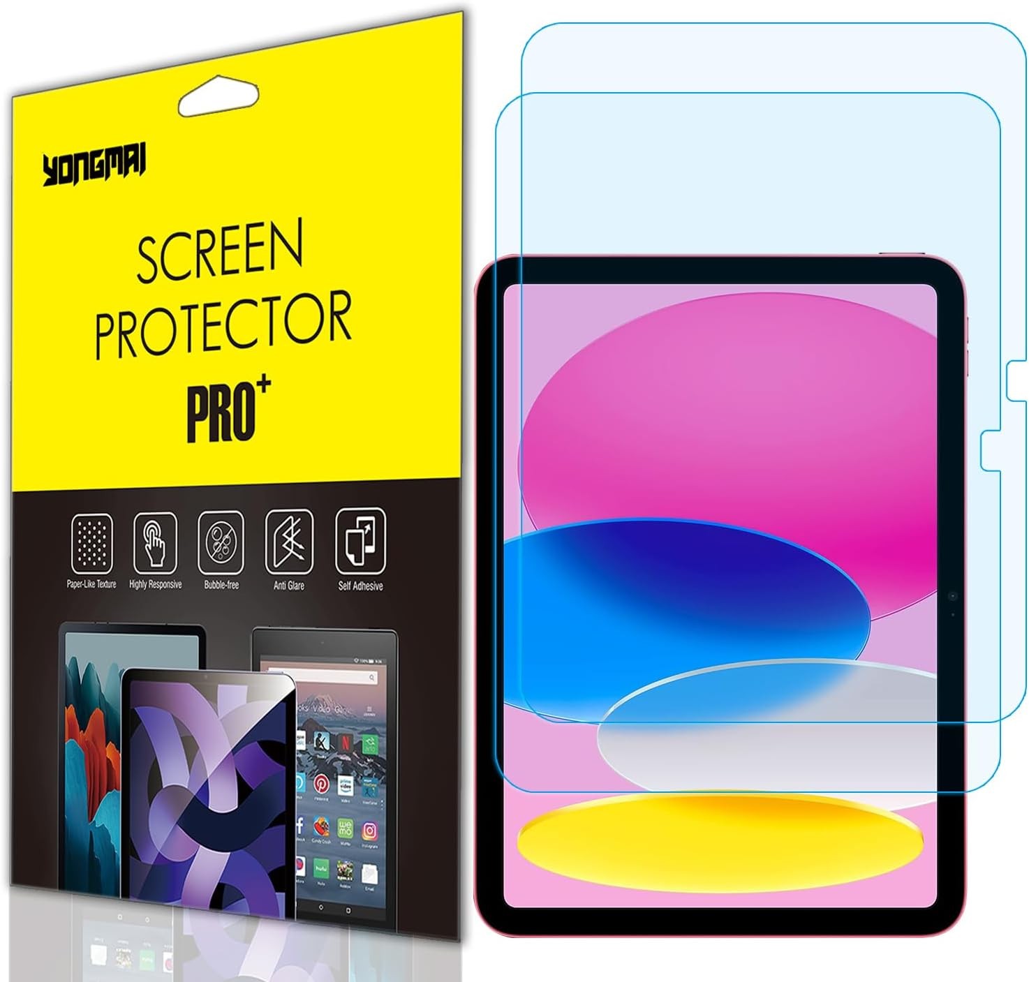 2 Pack - Blue Light Blocking Screen Protector for iPad 10.9 Inch, Anti-Glare