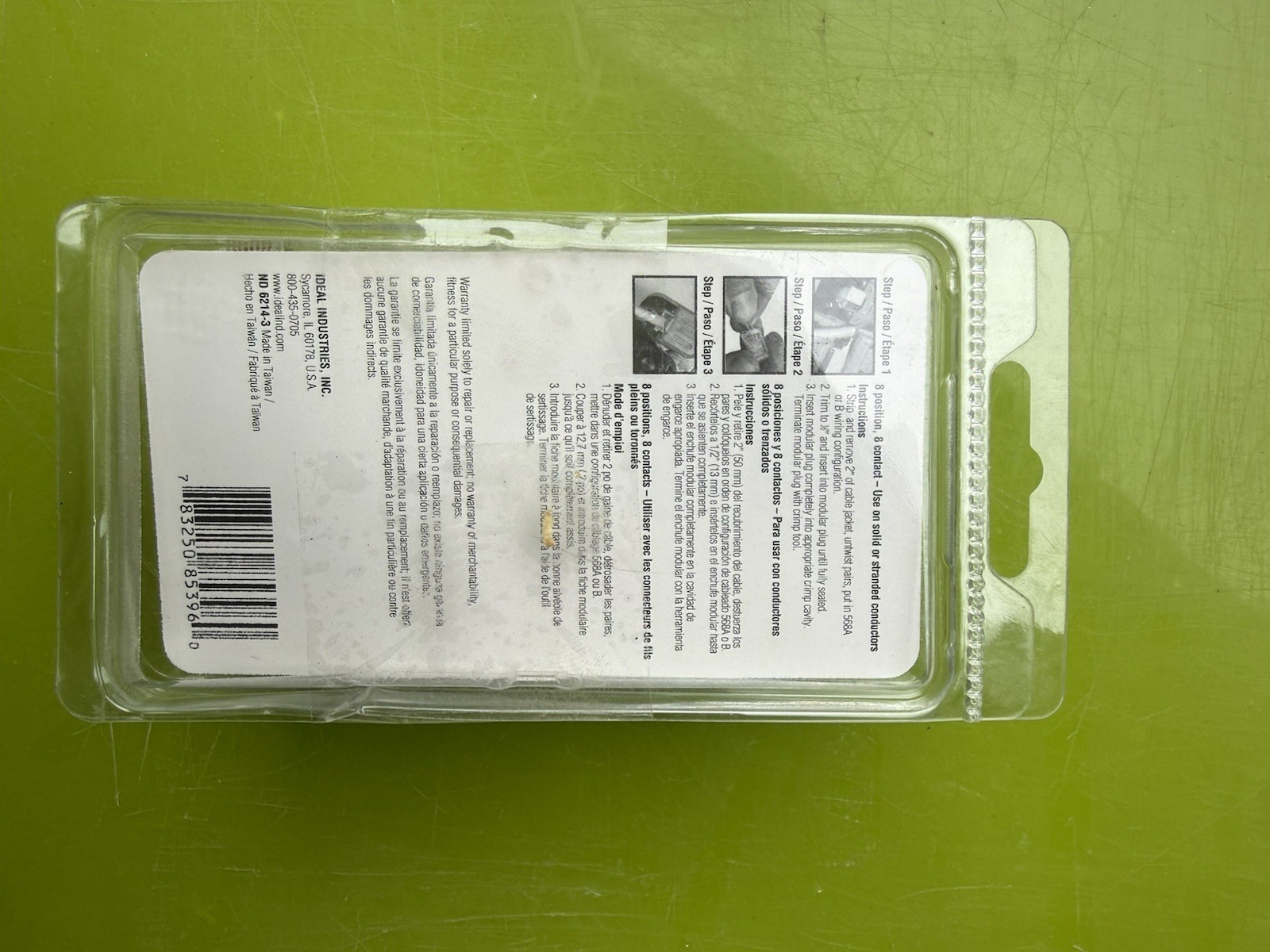 IDEAL 85-396 CAT5e/RJ45 Data/network Modular Plugs (45 Only Inside)