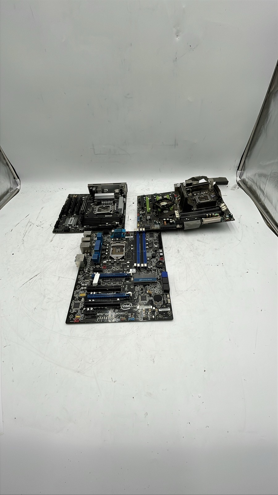 Intel Extreme Desktop Board Skull Logo Retro Gaming ATX Motherboard For Parts