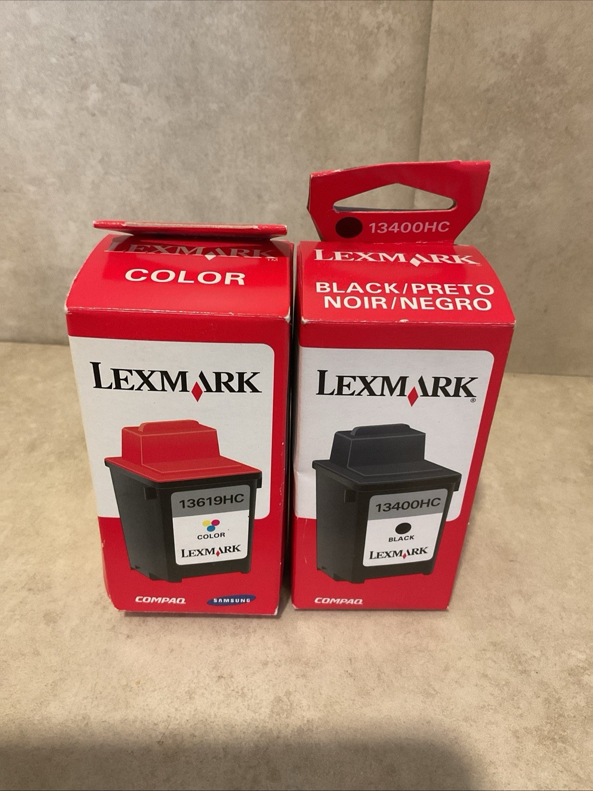 2 Lexmark Jetprinter Ink Cartridges 13619HC Color & 13400HC Black BRAND NEW