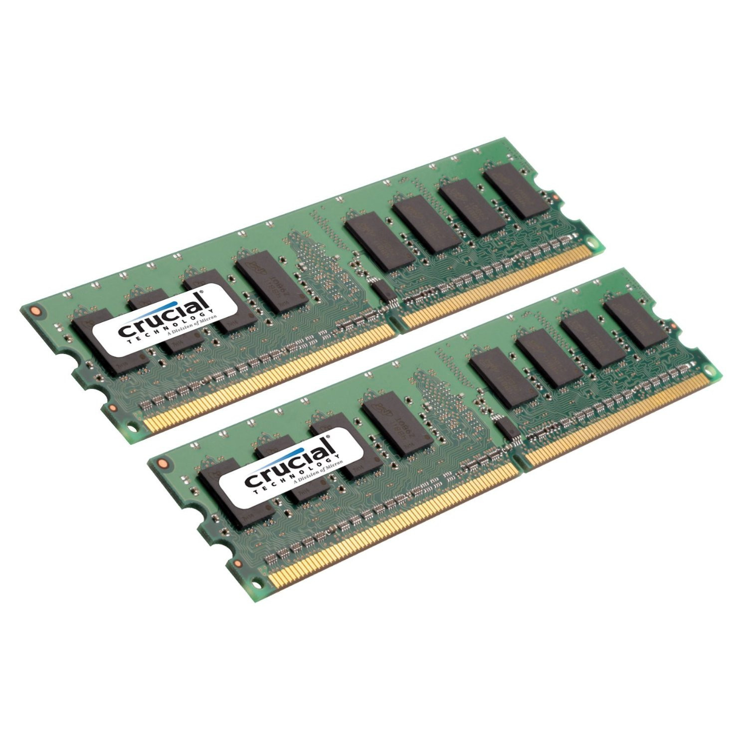 Crucial 2GB Kit 2 x 1GB DDR2 800MHz PC2-6400 Non ECC Desktop Memory RAM 800