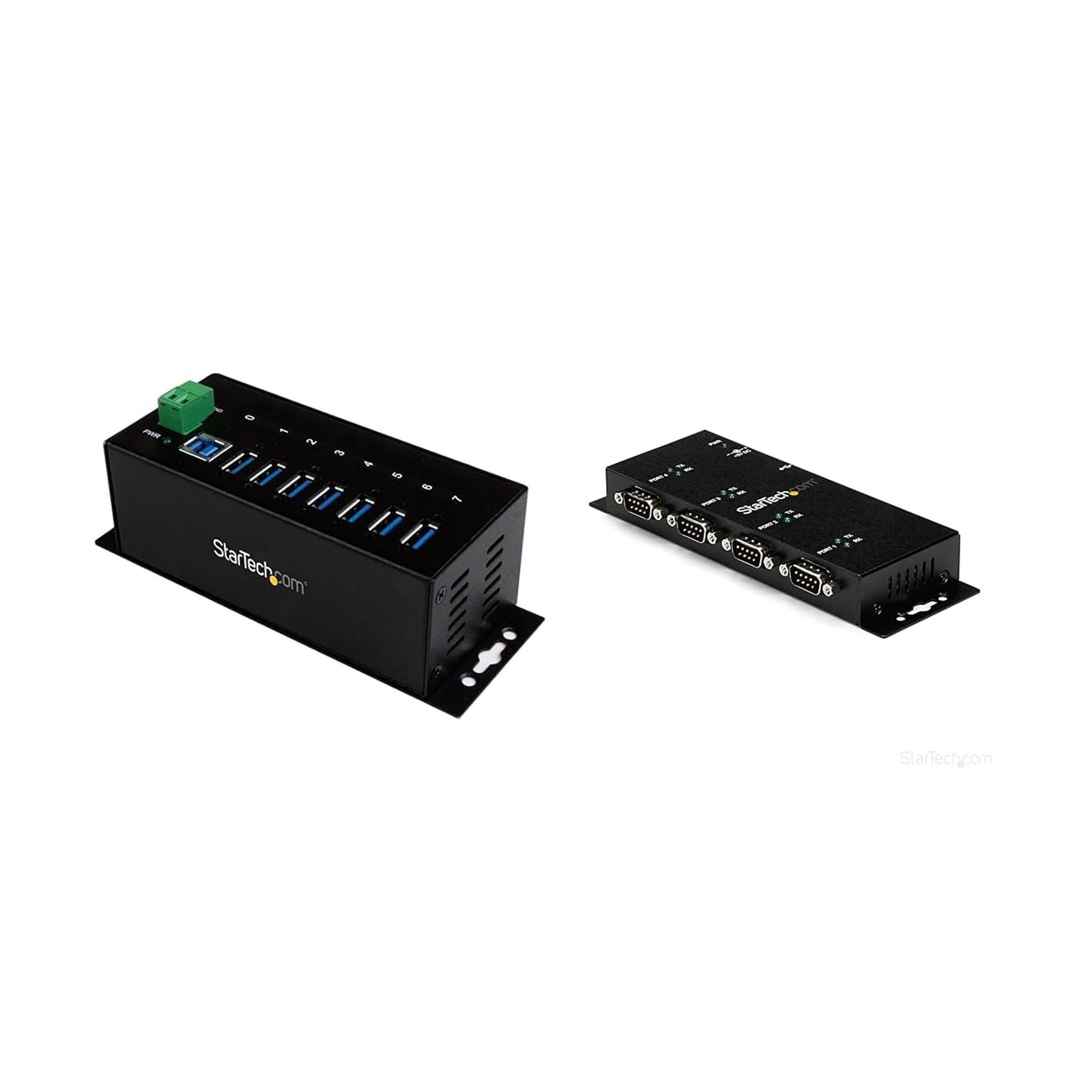 StarTech.com 7-Port USB 3.0 Metal Industrial Hub with ESD & Surge Protection ...