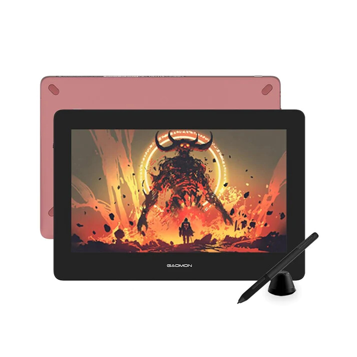 GAOMON Pen Tablet With Screen Full-laminated 8192 Pen Display Red/Gray PD1220