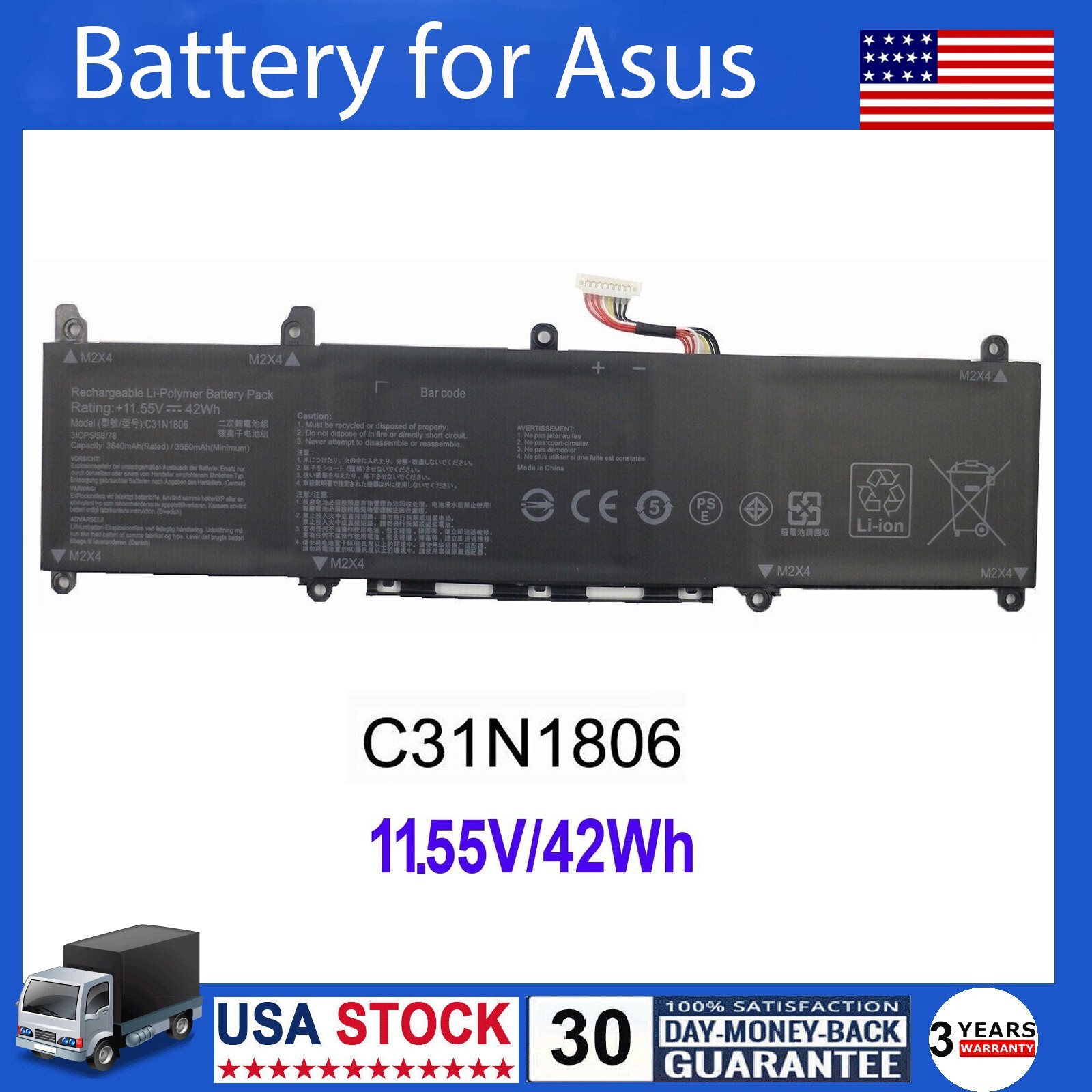 New C31N1806 Battery For ASUS VivoBook S13 X330UA X330UN X330FA X330FL Series