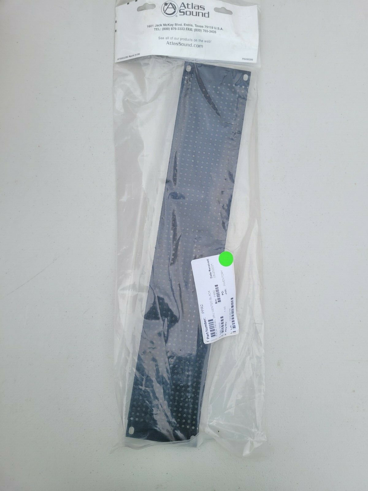 Brand New Sealed Atlas Sound PPR2 Blank Vented Rack Panel