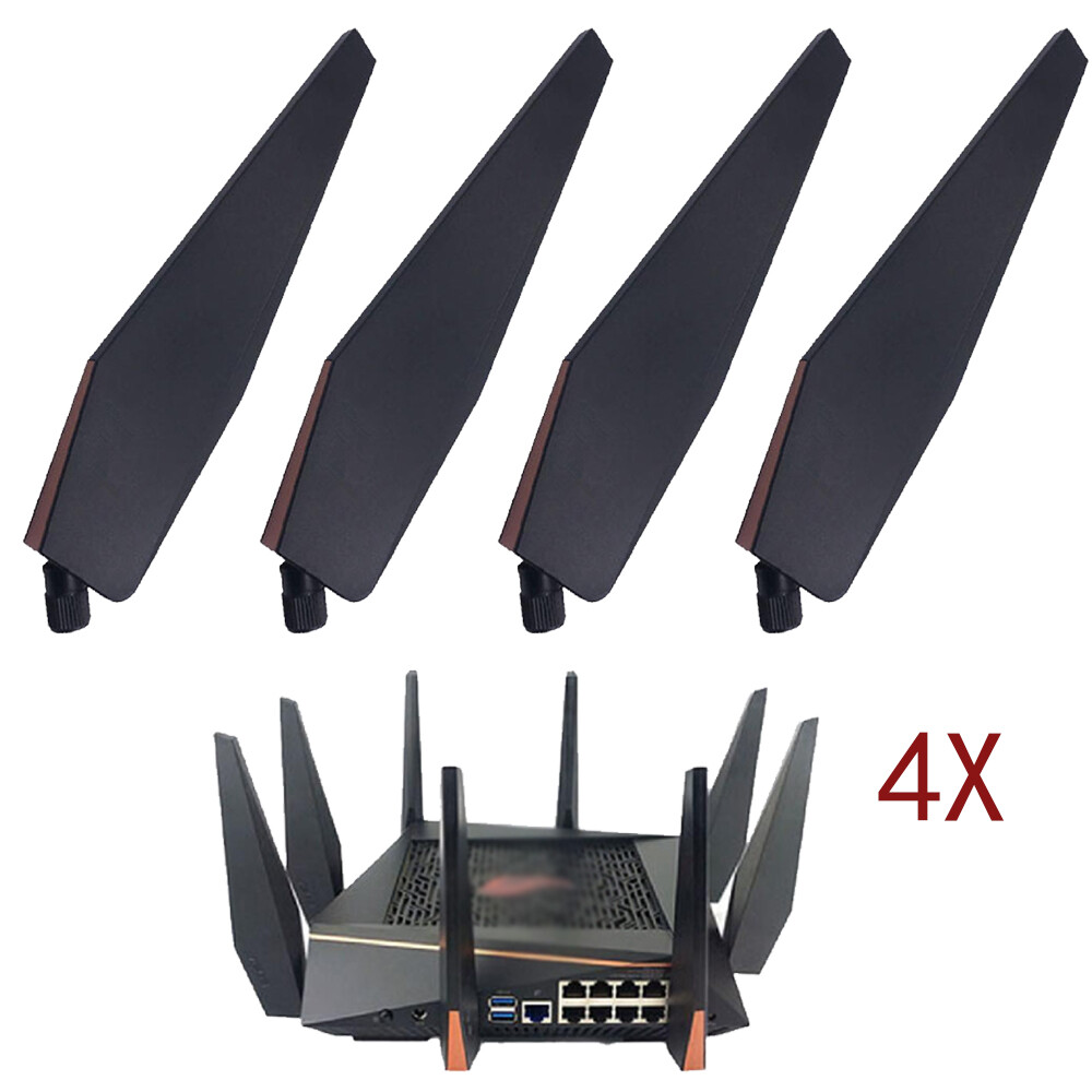 4PCS SMA Female Dual Frequency Omnidirectional Antenna For ASUS GT-AC5300 Router