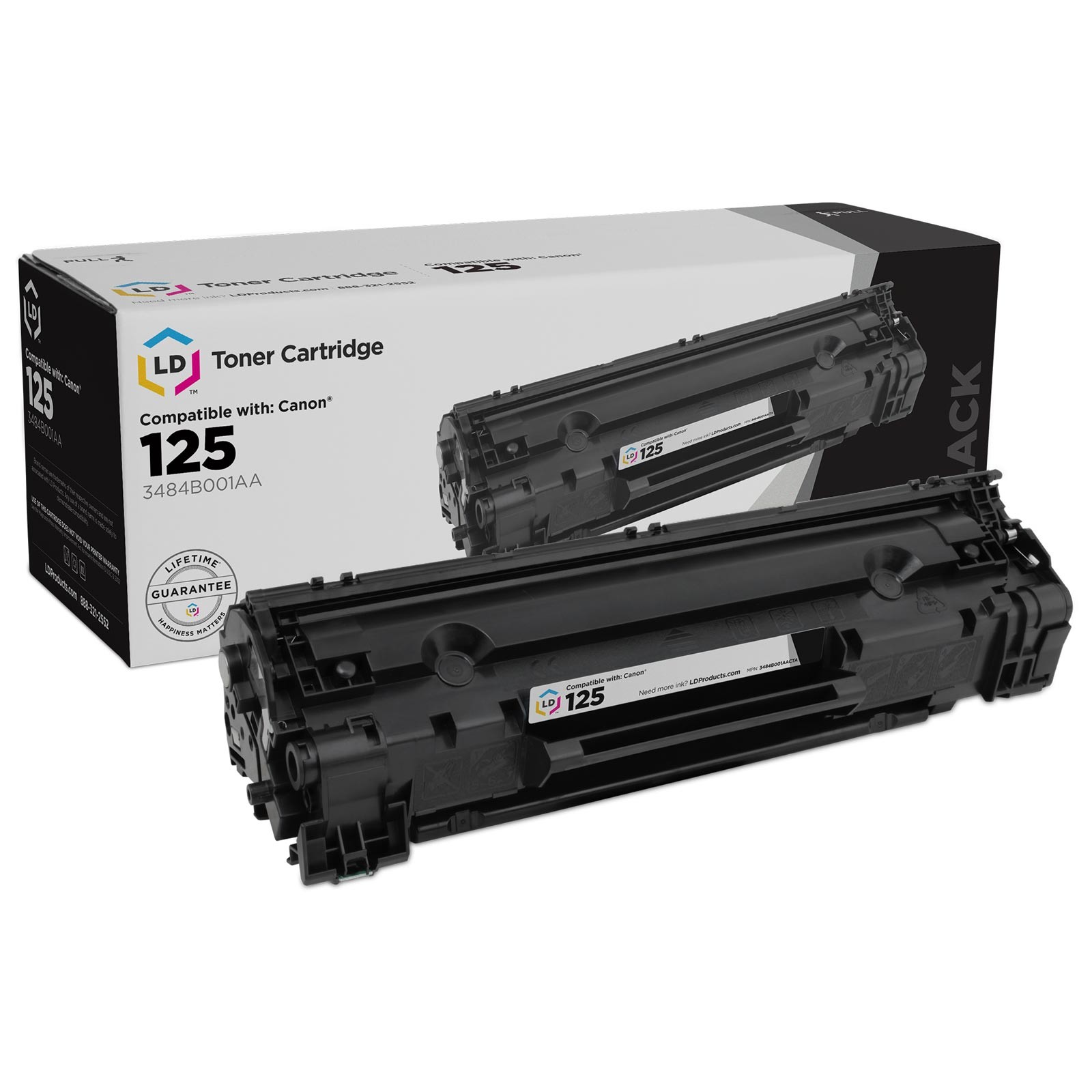 LD Compatible Toner Cartridge Replacement for Canon 125 (Black)